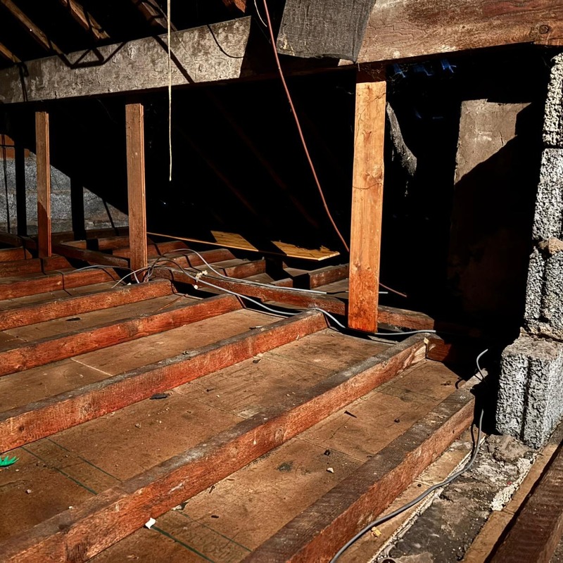 A clean loft space following a loft clearance 