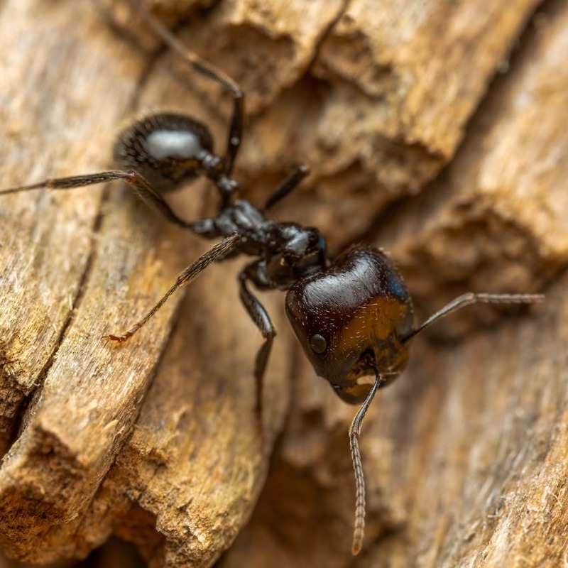 Carpenter ant on wood